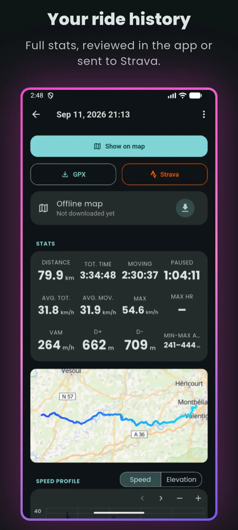 Your ride history